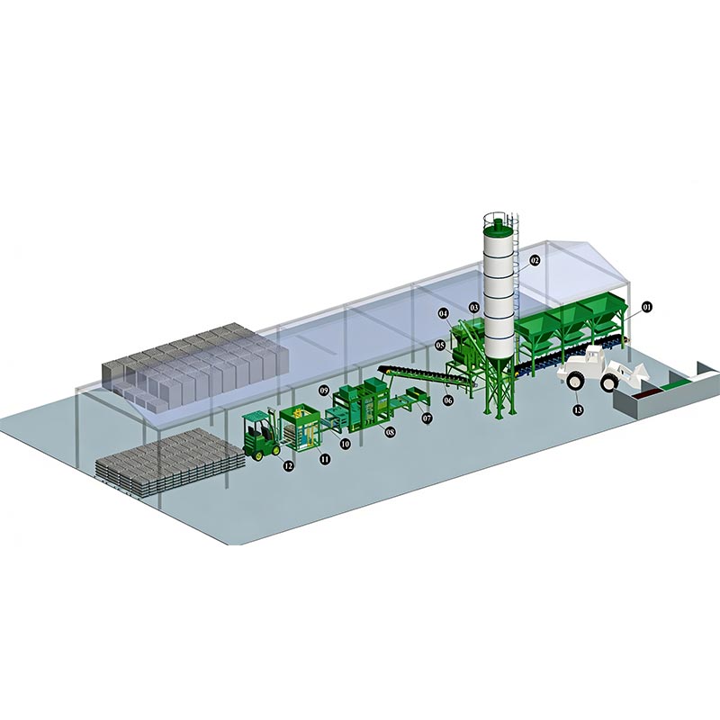 Maszyna do produkcji cegieł z pustych bloków